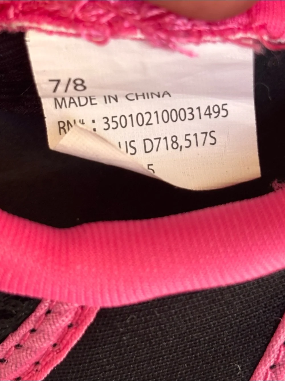 Kids Black and Hot Pink Water Shoes